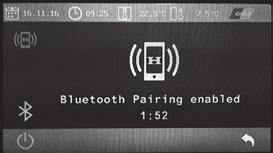 System odlicza czas 2 minut w tym czasie przyczepa campingowa jest sygnalizowana urządzeniu mobilnemu za pomocą Bluetooth.