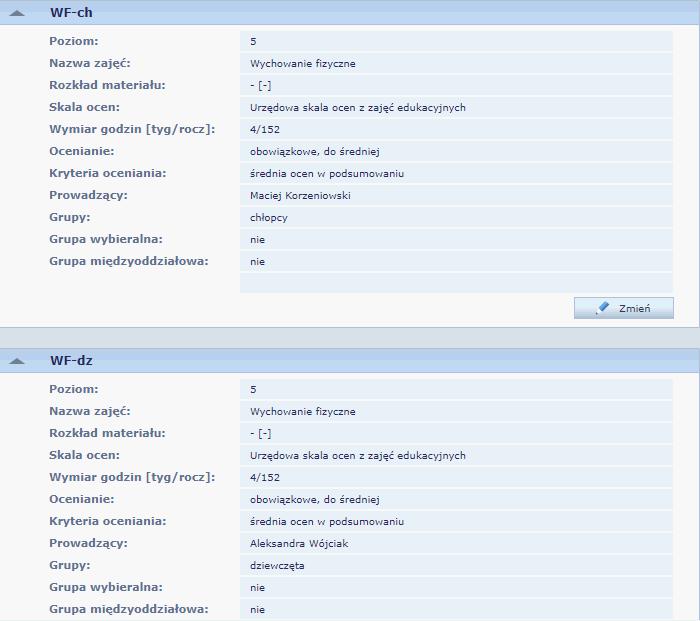 Przejdź na kartę Grupy i postępując analogicznie jak w przypadku prowadzącego przypisz do zajęć grupę zajęciową. 8.