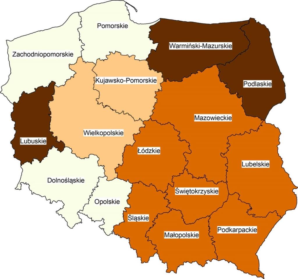 64 Jerzy Kopiński, Mariusz Matyka Skupienie I II III IV Rys. 2. Wydzielone skupienia ze względu na uwarunkowania przyrodnicze i organizacyjnoprodukcyjne w 2007 r.