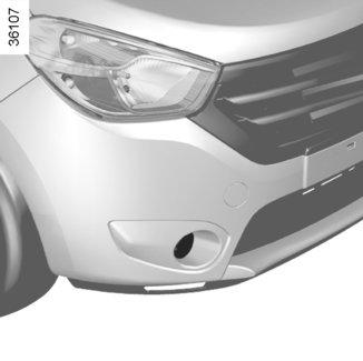 ŚWIATŁO PRZECIWMGIELNE: wymiana żarówek Dodatkowe reflektory Aby wyposażyć samochód w reflektory przeciwmgielne, należy skontaktować się z Autoryzowanym Partnerem marki.