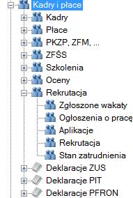 Rekrutacja Listy dostępne są w wersji Platynowej programu.