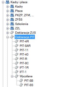 Deklaracje PIT Ze względu na zakres zgromadzonej informacji deklaracje PIT możemy podzielić na deklaracje drukowane: dla firmy, dla pracownika. Deklaracje PIT-4R i PIT-8AR drukowane są dla firmy.