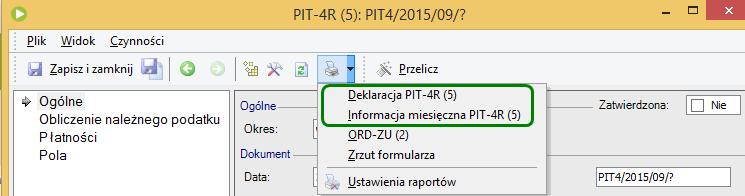 Wprowadzamy Imię i nazwisko osoby odpowiedzialnej za sporządzanie deklaracji, w sytuacji, gdy nie wprowadziliśmy tej informacji wcześniej w konfiguracji.