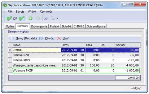 można zaewidencjonować w programie enova wpłatę wpisowego w kasie.