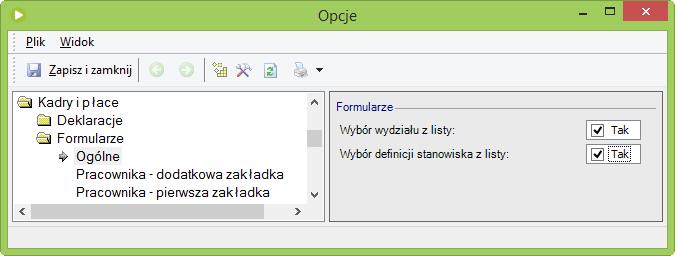 Formularze W części Formularze użytkownik ma możliwość zdefiniowania dodatkowych formularzy dla