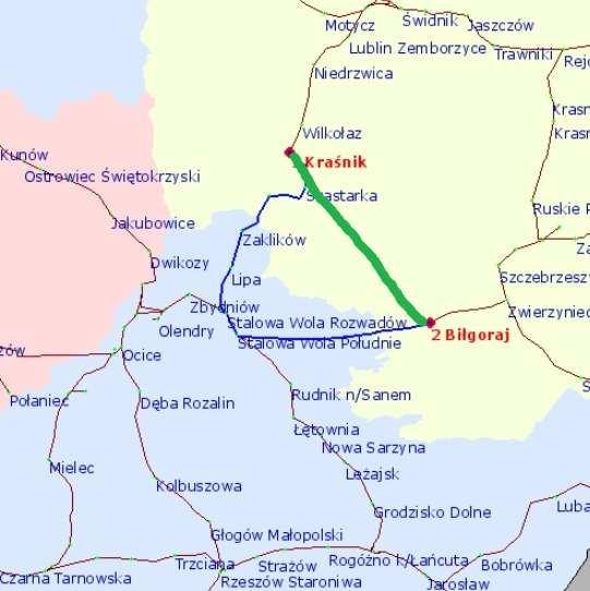 Kraśnik -Biłgoraj 70 km Relacje: Biłgoraj Lublin Lublin - Przemyśl 112 km 38% Lublin: