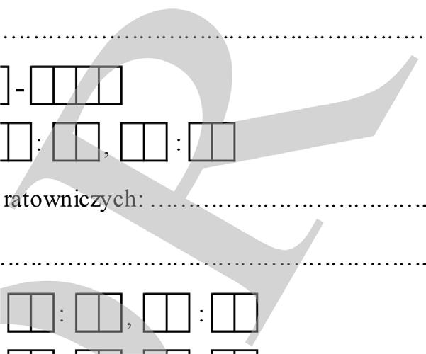 Opis miejsca i rodzaju zagrożenia oraz opis podjętych działań ratowniczych przed przybyciem sił i środków odwodu operacyjnego: 8.