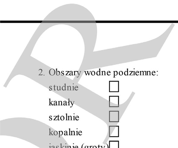 obiekcie hydrotechnicznym promy wojskowe autobusy (obiektach) przy instalacji podwodnej pociągi sportowe ciężarowe 5. Maksymalna głębokość prowadzonych działań ratowniczych [m] II.