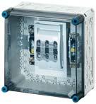 Obudowy z rozłącznikami bezpiecznikowymi H Z rozłącznikami wg IEC 60 947-3 Mi 85150 1 rozłącznik bezpiecznikowy 160 A, H 00, 3-bieg.