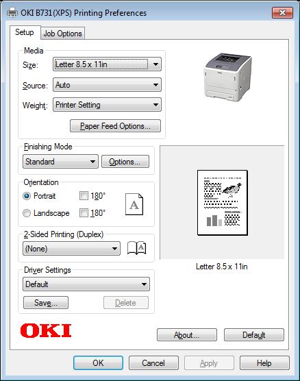 Opis funkcji drukowania 1 Sterownik XPS w systemie Windows Karta [Job Options] Wygodne funkcje drukowania Karta [Setup] Opis Print Quality Kontroluje rozdzielczość drukowania.