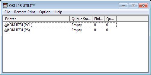 Programy narzędziowe dla systemu Windows 3 Narzędzie OKI LPR Narzędzia OKI LPR można użyć do wykonania zadania drukowania przez sieć, do zarządzania zadaniami drukowania oraz do sprawdzania stanu