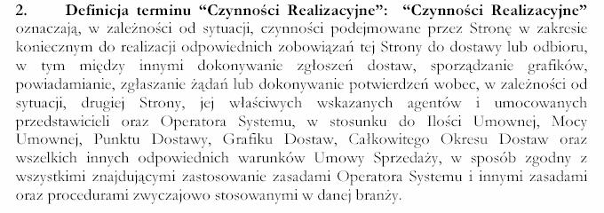 Rekomendacje zapisów Części II Formularza Wyboru opracowane przez TOE Nie dodano zapisów dotyczących bezpośrednio