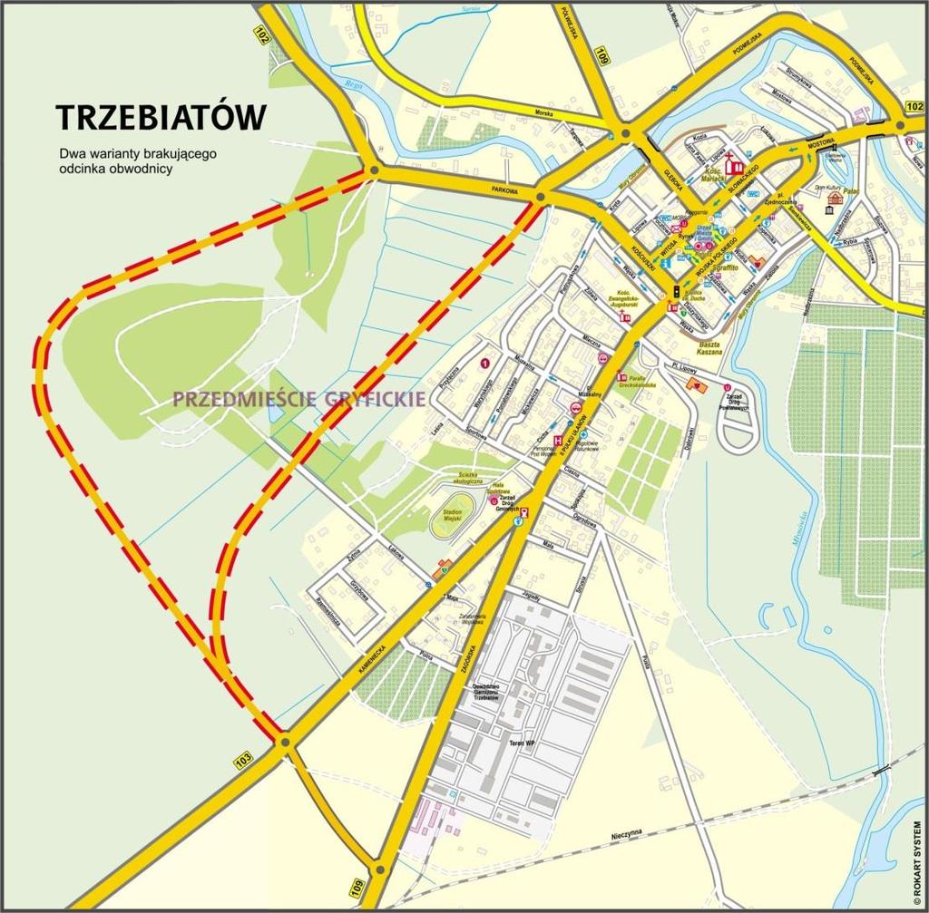 Aktualnie realizowany jest projekt spięcia dwóch zbudowanych już odcinków obwodnicy.