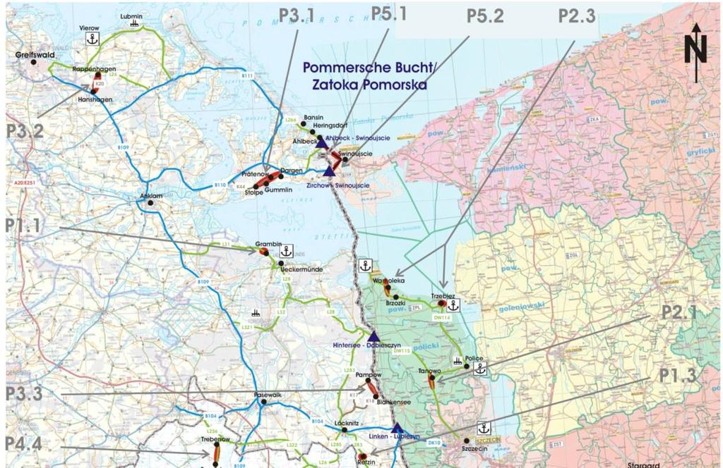 Inwestycje wpisane do INTERREGU V 1. Rozbudowa przejścia przez Warnołękę w ciągu drogi wojewódzkiej nr 114 2. Przebudowa drogi wojewódzkiej nr 114 - przejście przez miejscowość Brzózki 3.