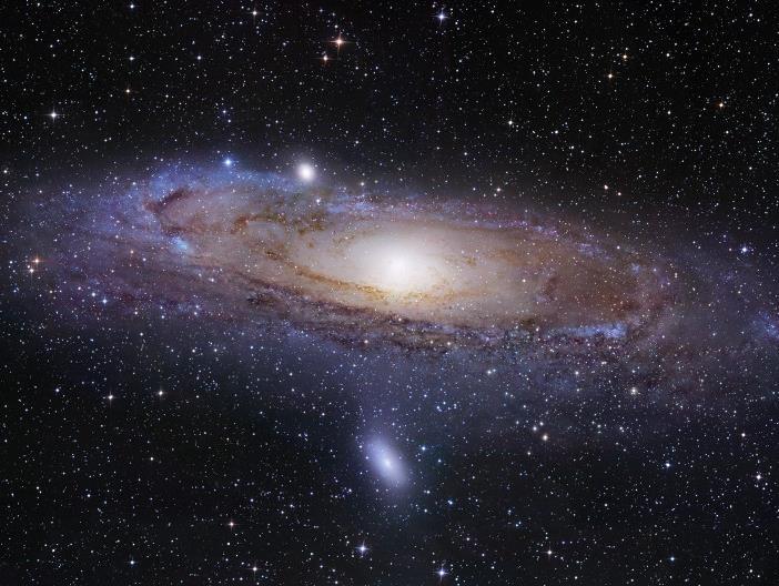 Tło: wielka galaktyka spiralna M31 SŁOŃCE Schemat Galaktyki widzianej