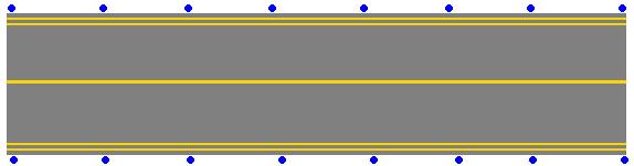 4.3.1.Oznakowanie na drodze startowej Droga startowa posiada specyficzne oznakowanie w kolorze białym.