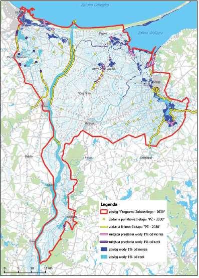 Plan działań dla Etapu II Programu Żuławskiego (2014-2020) Mapa Zagrożenia Powodziowego dla