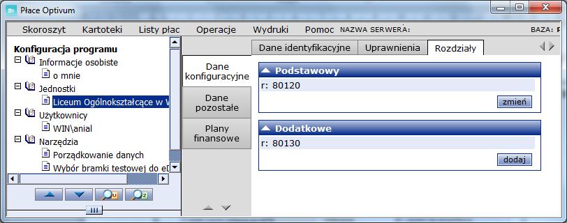 Przejdź na formularz Dane konfiguracyjne/ Dane identyfikacyjne. 2. Kliknij prawym przyciskiem myszy formularz i z menu podręcznego wybierz polecenie Drukuj zawartość ekranu. Ćwiczenie 3.