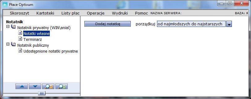 Od czego zacząć? 9 wersja programu nazwa serwera nazwa bazy danych nazwa użytkownika u góry okna znajduje się menu programu; z lewej części okna drzewo danych, składające się z gałęzi.