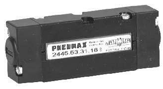 3. _. _. _ TYP: 1 = Odpowietrzenie elektropilota na bazie (tylko dla zaworów z zasilaniem pilota poprzez kana³ w rozdzielaczu) = Odpowietrzenie elektropilota na jego korpusie (dla wszystkich wersji)