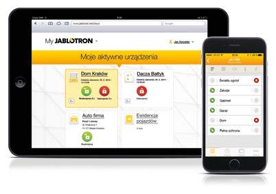 MyJABLOTRON Unikalna aplikacja umożliwiająca zdalną obsługę on-line systemu Jablotron. Dla instalatorów i użytkowników systemów JABLOTRON aplikacja jest dostępna bezpłatnie.