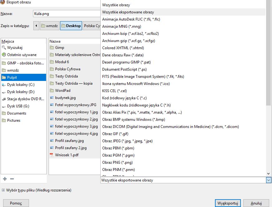 JPG. Z menu Plik wybieramy polecenie Wyeksportuj W oknie Eksport obrazu