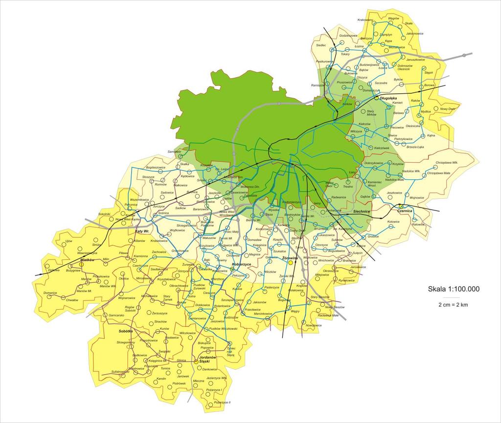 Plan zrównoważonego rozwoju publicznego transportu zbiorowego nie narzuca standardów usługi w sensie liczby kursów dla poszczególnych linii.