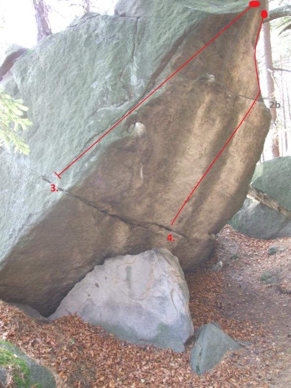 Lewy SD,6C+, krótki boulder po małych