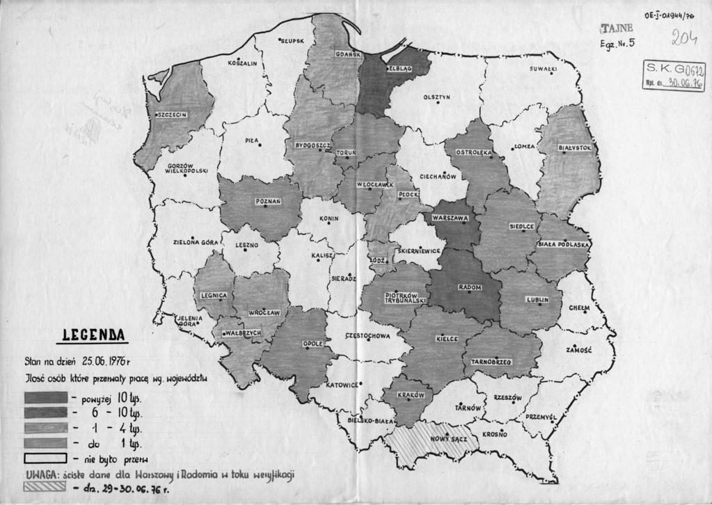 jąc w to strajkujących w Radomiu, których liczbę szacowano na 20 880, oraz w Ursusie 14 178).