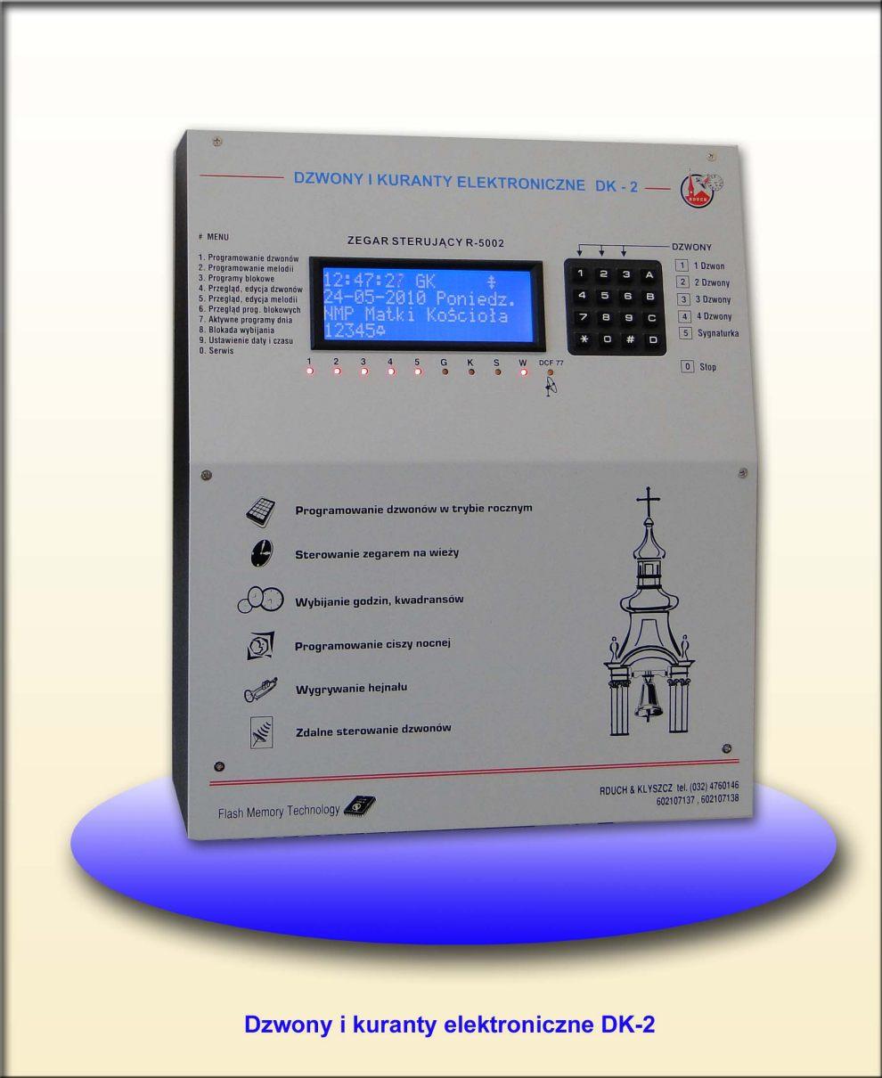 Kuranty elektroniczne DK-2 "flash II PRZEZNACZENIE I ZASTOSOWANIE Urz¹dzenie przeznaczone jest do profesjonalnego, automatycznego wygrywa hejna³ów,