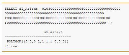 PostGIS Prefiks ST (standard spatial type) zapis funkcji zgodnie ze standardem SQL/MM (SQL Multimedia Application Packages).