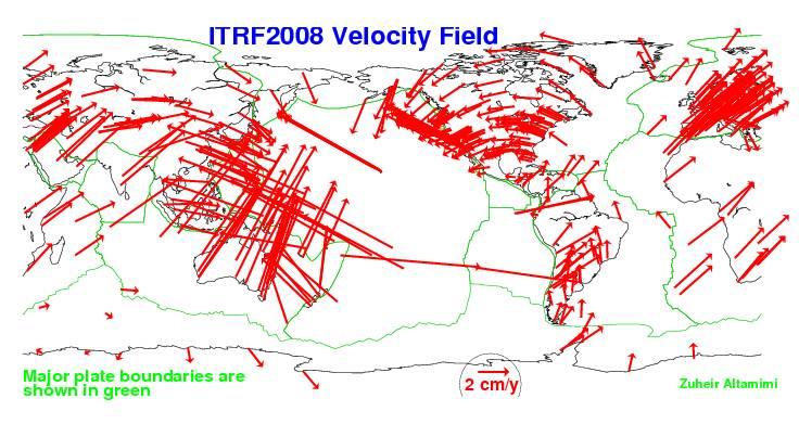 Realizaja globalna ITRF2008: http://itrf.ensg.ign.