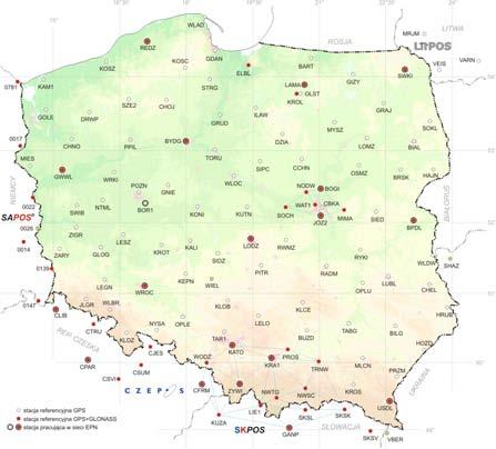 Realizacja krajowa - dla Polski ASG-EUPOS - 2013: 99 polskich stacji