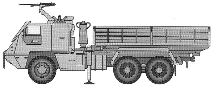 Rys. 4 Wóz amunicyjny (dowozu i załadowania amunicji do MLRS-P) Kontener warsztatowy Rys. 5. Specjalistyczny wóz obsługi technicznej i ewakuacji Rys.