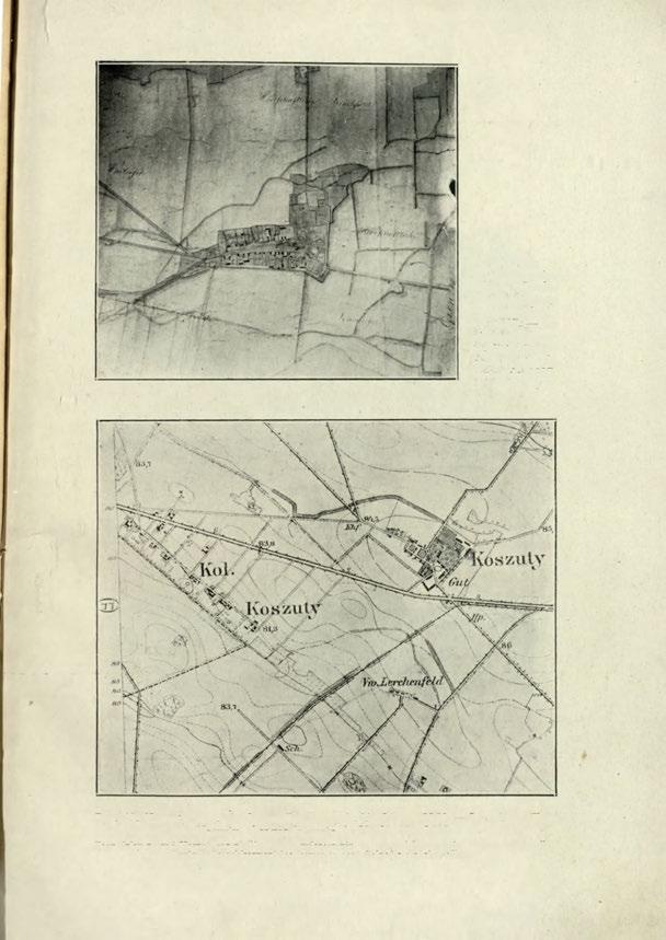Rye. 12. Wieś Koszuty, powiat Środa. Według mapy separacyjnej zr. 1827. Le village Koszuty, district Środa.