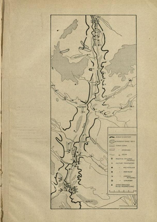 GOŚLINA 1NICE BIEDRUSKO OWIŃSKH MIGOWO NOWAWIES- *OOlNf\[ k 3 i Ryc. 2. Dolina Warty i stanowiska prehistoryczne.