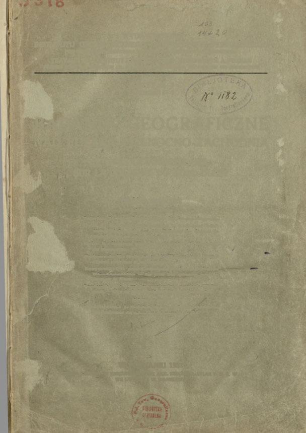 WYDAWNICTWO INSTYTUTU GEOGRAFICZNEGO UNIWERSYTETU POZNAŃSKIEGO POD KIERUNKIEM PROFESORA GEOGRAFJI STANISŁAWA PAWŁOWSKIEGO TRAVAUX DE L'INSTITUT GÉOGRAPHIQUE D'UNIVERSITÉ À POZNAŃ PUBLIÉS SOUS LA