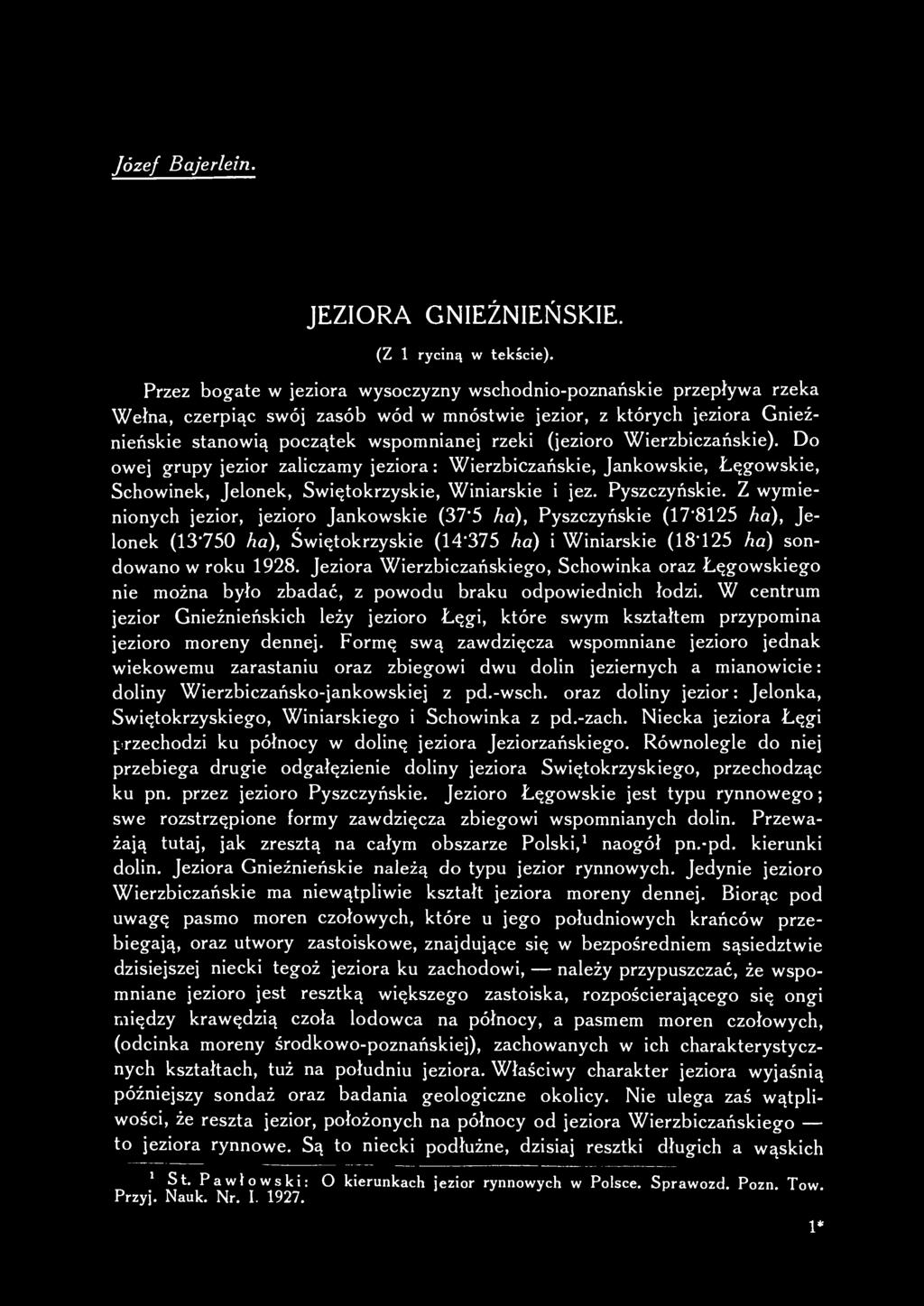 Wierzbiczańskie). owej grupy jezior zaliczamy jeziora: Wierzbiczańskie, Jankowskie, Łęgowskie, Schowinek, Jelonek, Świętokrzyskie, Winiarskie i jez. Pyszczyńskie.