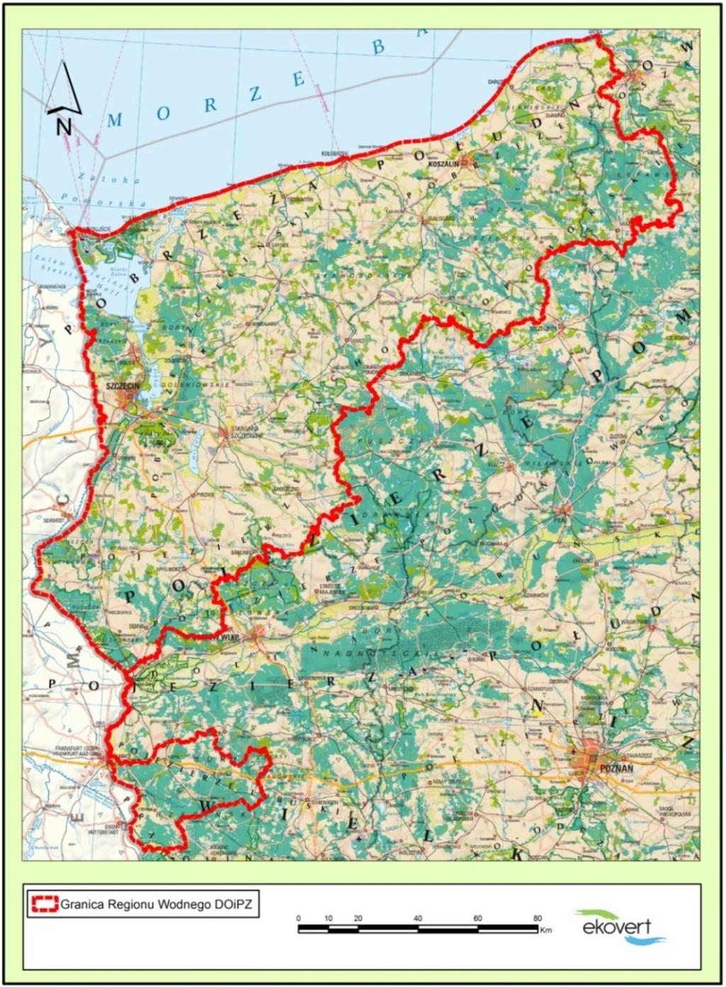 4.8.2 Ocena aktualnego stanu Według mapy krajobrazowej Polski (Ryc.