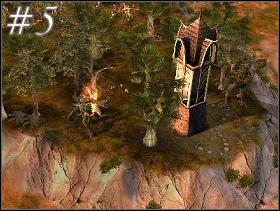 Gdy uporamy się z pierwszą linią obrony elfów, trzeba jak najszybciej zniszczyć znajdującą się na wzgórzu wieże i broniące je Enty #5.