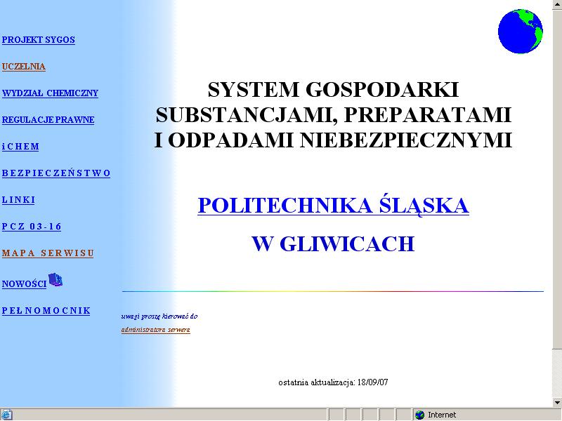 Strona własna w Wydziału u Chemicznego Politechniki