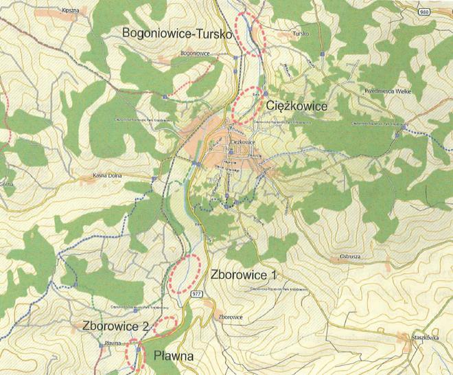 W skład planowanego przedsięwzięcia wchodzi pięć zadań realizowanych w korycie oraz w strefie przybrzeżnej odcinka rzeki Białej Tarnowskiej w lokalizacjach: Bogoniowice- Tursko, Ciężkowice, Zborowice
