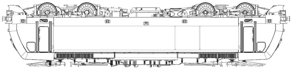 Rys..1. Wdok lokomotywy TRAXX F140 MS frmy Bombarder [14] sł pocągowych z wózka na pudło służy cęgło trakcyjne.