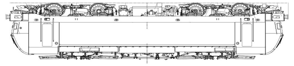 Rys..7. Wdok lokomotywy Vectron DC X4-C0 [15] Rama wózka została wykonana jako przestrzenna dwuobwodowa.