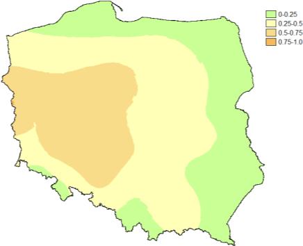 Niemal w całej południowo-zachodniej Polsce dni ekstremalnie upalne są obecnie 3- a nawet 4-krotnie częstsze.
