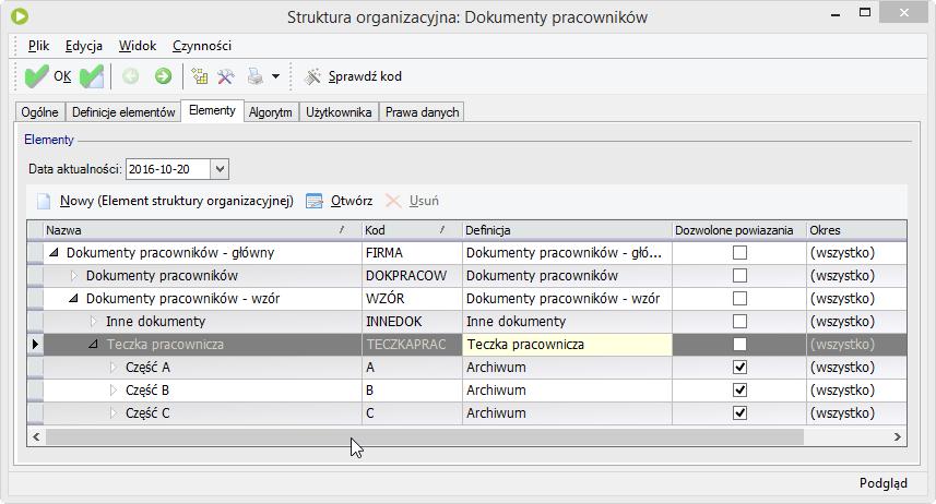 Teczki pracownicze Funkcjonalność teczek pracowniczych umożliwia dodawanie dokumentów pracownika do wybranych katalogów.