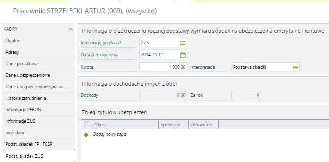 Na podstawie informacji otrzymanej z ZUS ustala prawidłową podstawę wymiaru składek emerytalno-rentowych za cały okres za który były nadpłacone składki.