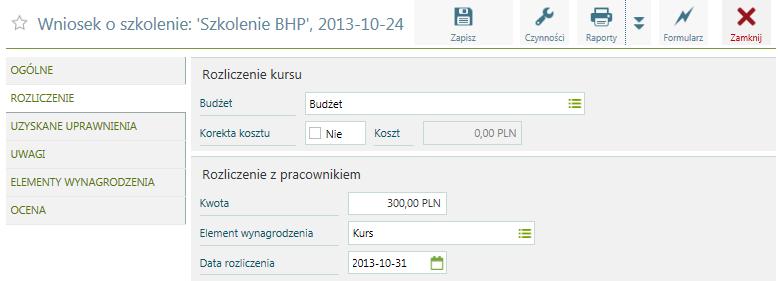 'Dodaj' i na zakładce Ogólne uzupełniamy pozycje: Definicja (wybieramy definicję z listy wniosków dodanych wcześniej w konfiguracji programu) Kierownik Etap realizacji: Wniosek anulowany (wniosek