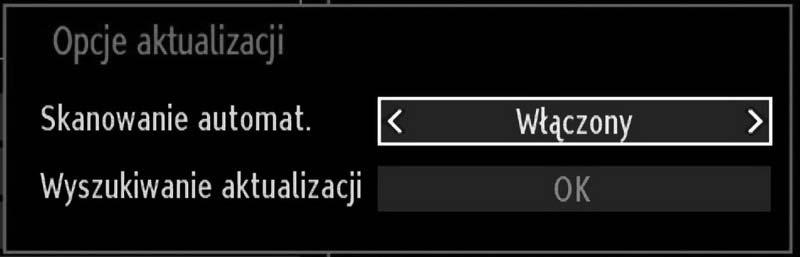 Limit czasu menu: Zmienia limit dla czasu wyświetlania menu. Skanowanie kanałów kodowanych: Gdy ustawienie to jest aktywne, podczas wyszukiwania znajdowane będą także kanały kodowane.