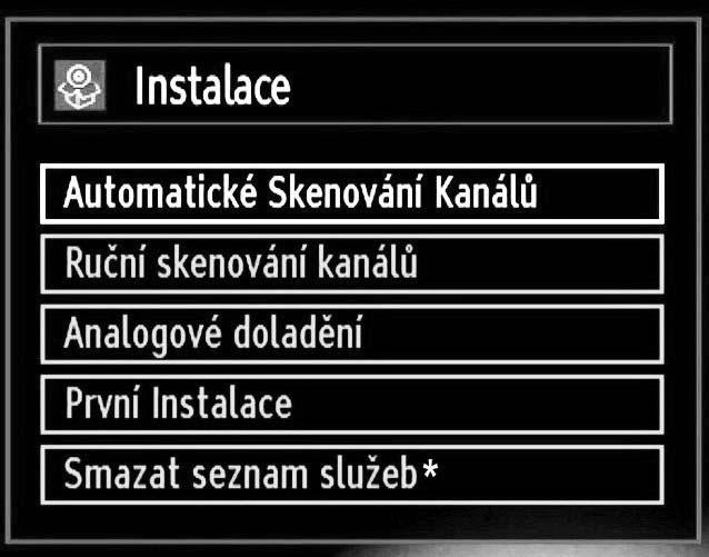 Šifrované můžete nastavit jako Ano pokud chcete skenovat kódované stanice. Poté vyberte požadovaný jazyk teletextu. Pro pokračování stiskněte OK tlačítko.